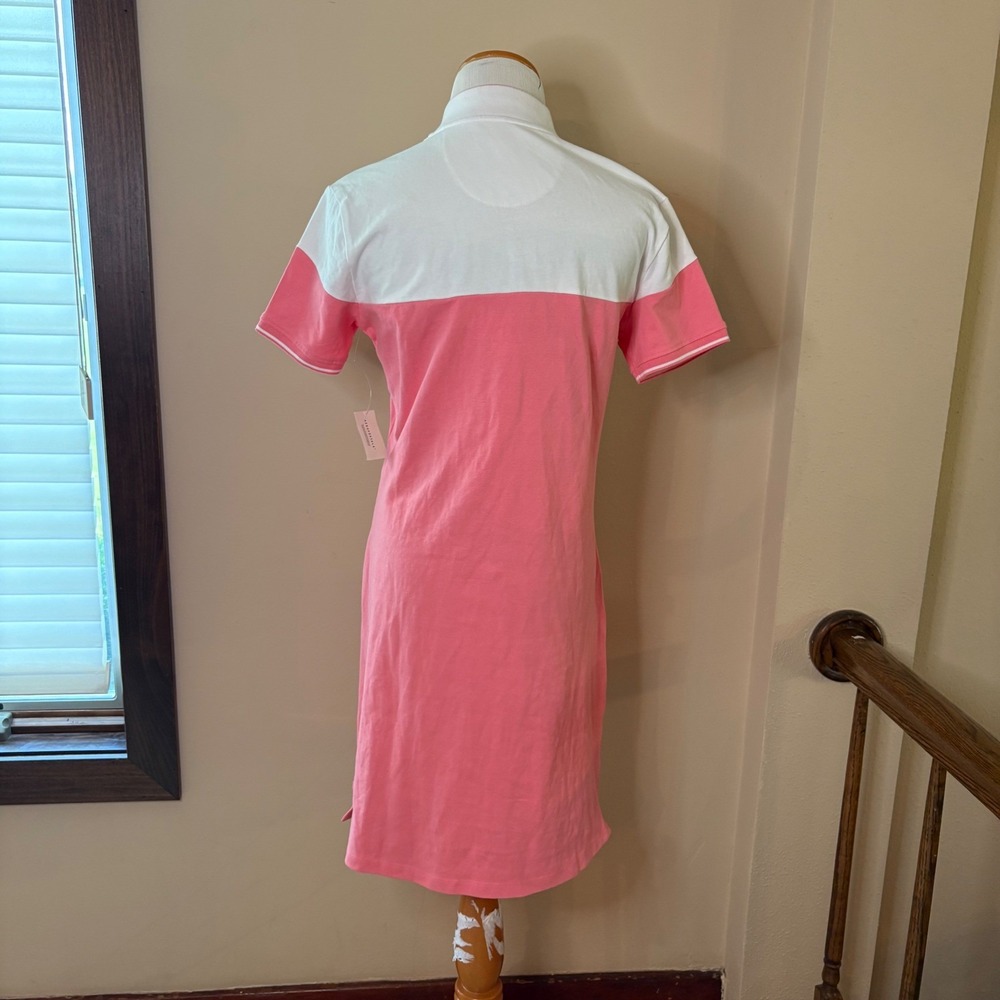 Aeropostale NWT Pink White Colorblock Polo Golf, Tennis Dress Preppy Medium - Picture 3 of 9